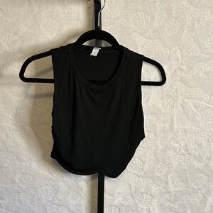 Stylish Black Sleeveless Crop Top